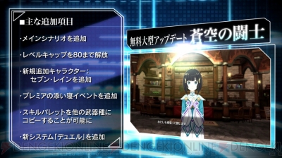 Sao Hr に無料大型アップデート 蒼空の闘士 でセブンとレインが参戦 プレミアの添い寝なども 電撃オンライン