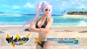 『DOAX3』×『閃乱カグラ』コラボ水着第2弾配信開始。へそだしルックのポリス風水着マンボウも再登場