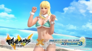 『DOAX3』×『閃乱カグラ』コラボ水着第2弾配信開始。へそだしルックのポリス風水着マンボウも再登場