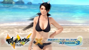 『DOAX3』×『閃乱カグラ』コラボ水着第2弾配信開始。へそだしルックのポリス風水着マンボウも再登場