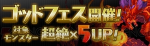 『パズドラ』ガンフェス直前イベント開催。ゴッドフェスは戦国の神（第2弾）など対象