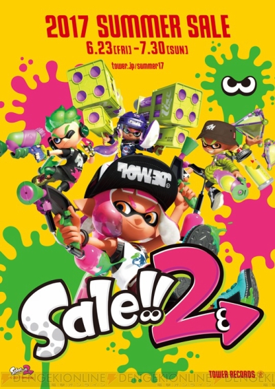 スプラトゥーン2』×タワーレコードコラボが実施。Wet FloorのCDが発売