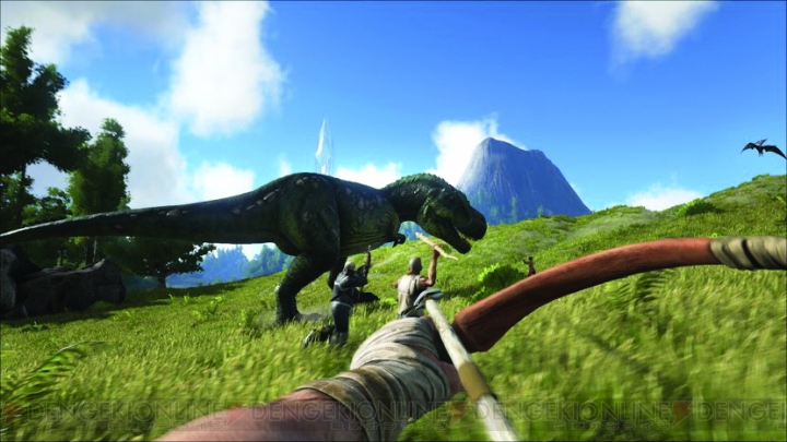 【電撃PS】『ARK： Survival Evolved』恐竜などに囲まれてサバイバル生活！ 大型生物も手なずけて仲間に！