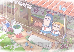 アニメ『ポプテピピック』ほのぼのイラストの中に何か起こりそうな描写もあるキービジュが公開