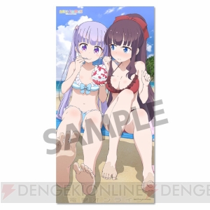 『NEW GAME!!』水着姿の青葉とひふみが描かれたフルグラフィックTシャツとバスタオルが登場