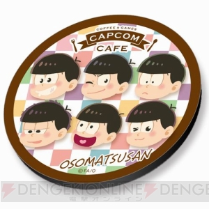 カプコンカフェ×『おそ松さん』カフェ限定グッズ公開。缶バッジやふわふわコースターが登場