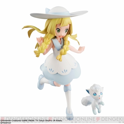 ポケモン サン ムーン リーリエとシロンのフィギュア登場 プレミアムバンダイ限定特典でポスターが付属 電撃オンライン