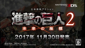 『進撃の巨人2～未来の座標～』CM第2弾が放送開始。名場面を想起させるシーンが盛りだくさん