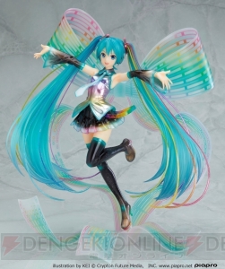 初音ミク10周年記念ビジュアルをもとにしたフィギュアが予約受付中。服の透明感などこだわった逸品