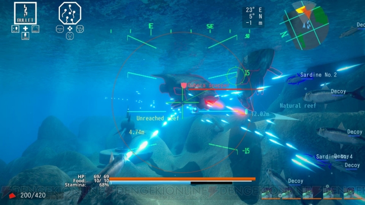 PS4版『ACE OF SEAFOOD』が配信中。広大な海を舞台に光線を放つ魚やカニたちが戦う！