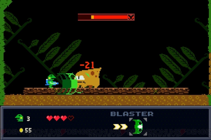 【おすすめDLゲーム】『ケロブラスター』はレトロテイストな王道横スクロールACT。カエルがモンスターを撃破