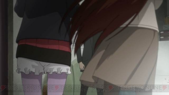アニメ『シュタゲ ゼロ』第5話で岡部は再び目の前に桐生萌郁が現れたことに強い不安と疑念を抱く