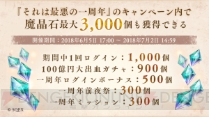 『シノアリス』1周年記念キャンペーンが開始。1日1回最大20日無料で10連ガチャを引ける