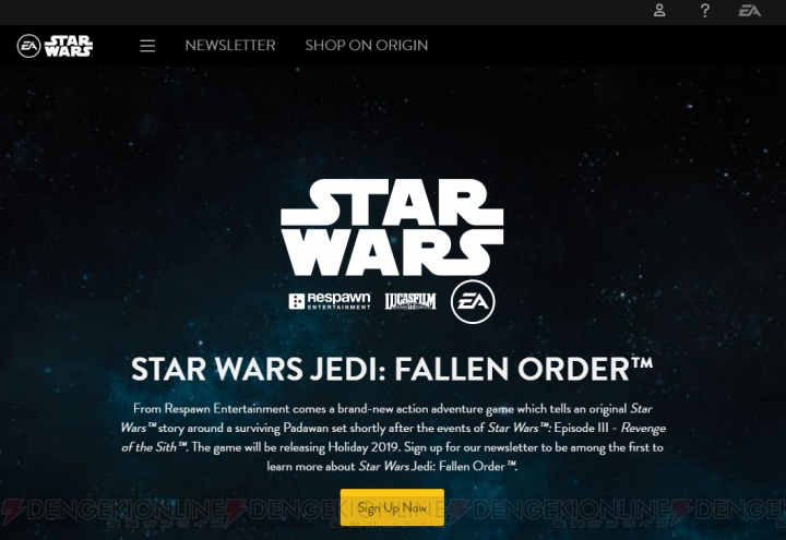 『STAR WARS JEDI：FALLEN ORDER』が発表。発売時期は2019年ホリデーシーズン【E3 2018】