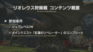 『FF14』での『モンハンワールド』コラボは8月7日から。リオレウス狩猟戦では回復薬グレードが重要!?