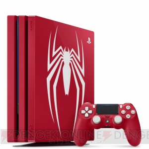 スパイダーマンを象徴するカラーリングを採用したPS4 Proが登場。スーツに刻まれたマークをデザイン