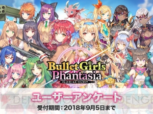 『バレットガールズ ファンタジア』のユーザーアンケートが9月5日まで実施