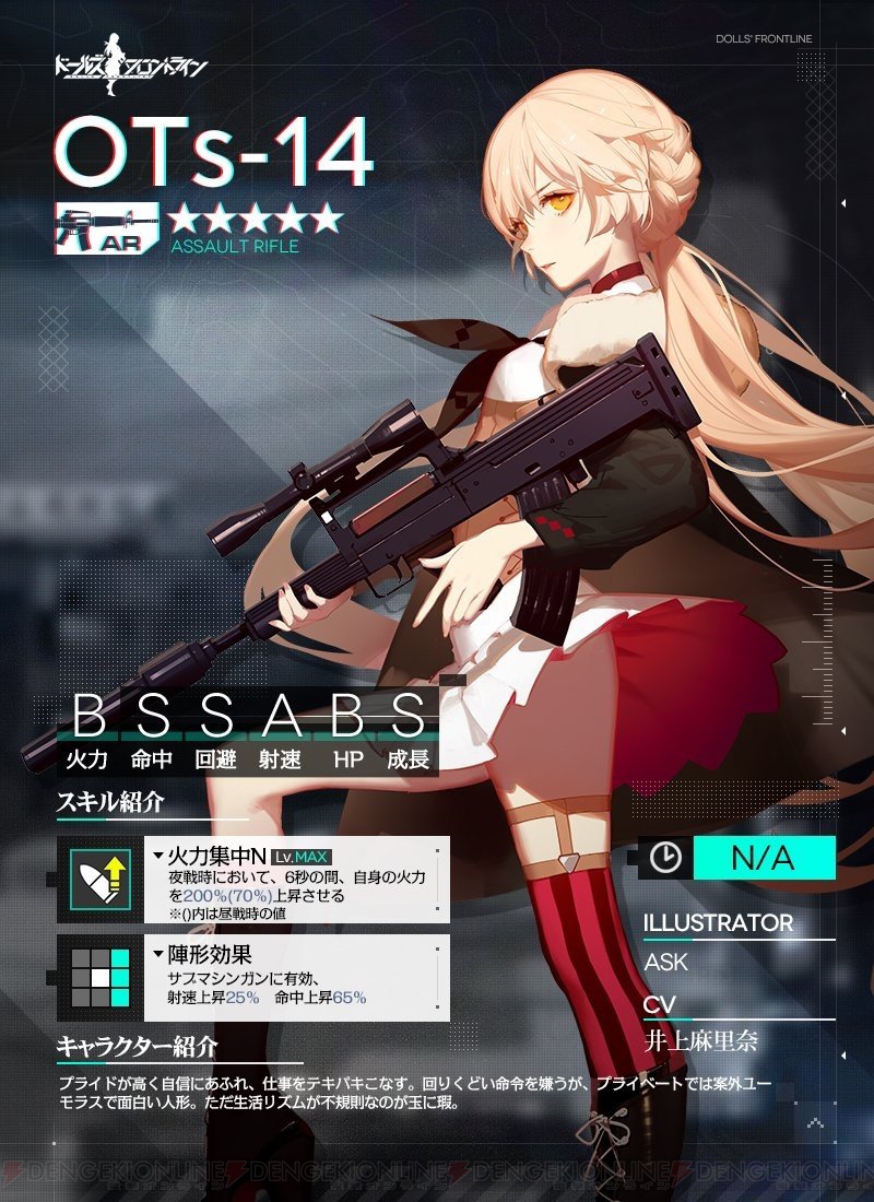 電撃 - 『ドールズフロントライン』新人形“OTs-14”はイベント“キューブ作戦”で入手可能