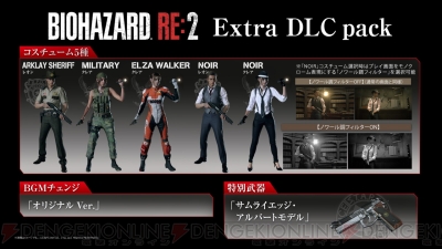 バイオ RE：2』“Extra DLC pack”の収録内容が公開。コスチューム 