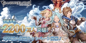 『グラブル』登録者数2,200万人突破キャンペーンが10月14日より開催。レジェガチャを1日1回無料で引ける