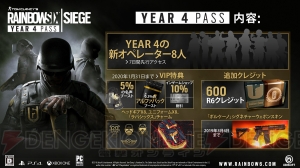 『レインボーシックス シージ』シーズンパス“YEAR 4 PASS”が発売。追加オペレーターを7日早く遊べる