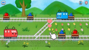 電車をつなげて遊ぶパズル『でんしゃとれまる ～れんけつでかいけつ！～』が配信中