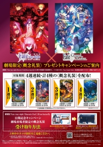 『Fate/stay night HF』第2章のリピーターキャンペーンが実施。劇場スタンディや原画ポスターセットが当たる