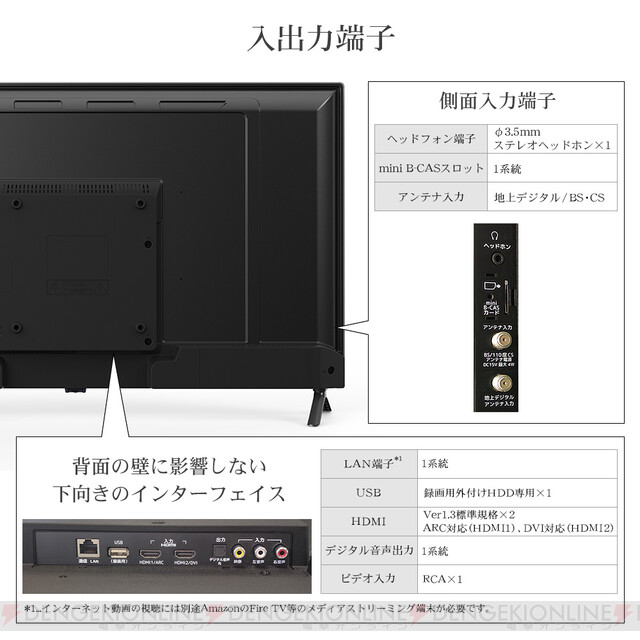 Wチューナー裏番組録画対応の40型液晶テレビが25,900円！ 国内メーカー製の高機能基板を搭載しつつ、機能を必要最小限にして高コスパを実現 -  電撃オンライン