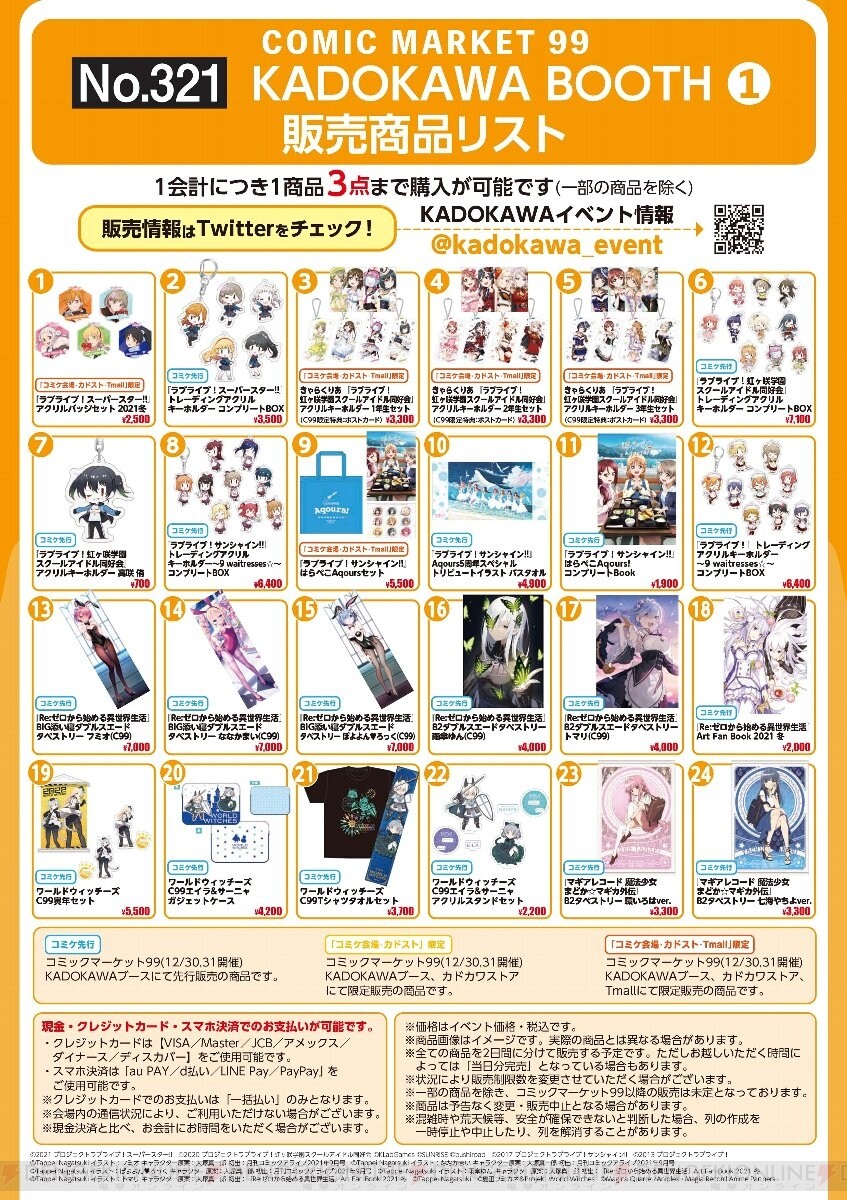 艦これ ラブライブ など限定 先行商品がコミックマーケット99で販売 電撃オンライン