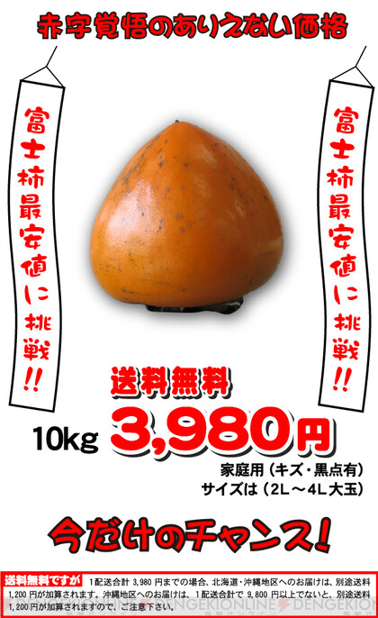 これぞ秋の味覚!! 甘くてジューシーな高級柿“富士柿”が大箱10kgで3,980円と超お買い得!! - 電撃オンライン