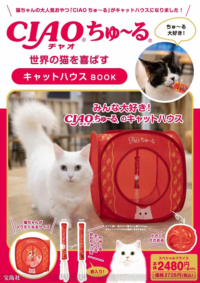 猫の日》のプレゼントに！ 折りたためるキャットハウス付き『CIAOちゅ