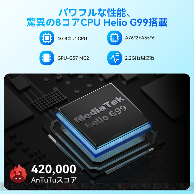 RAM16GB、ROM128GB、8.4インチ、G99搭載のアンドロイドタブレット ...