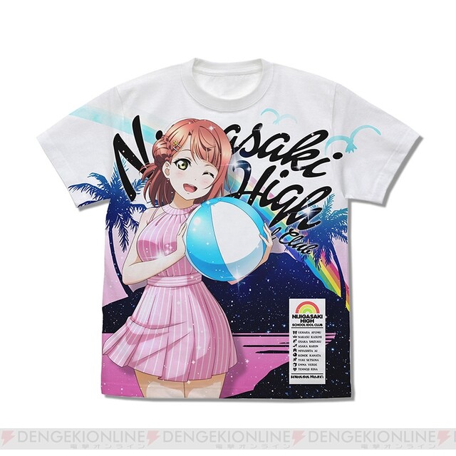 スクスタ』虹ヶ咲学園スクールアイドル同好会の水着フルグラTシャツが