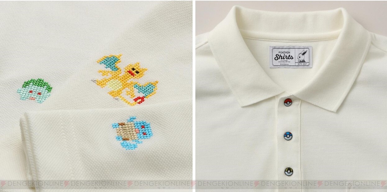 ポケモン ポロシャツ登場 刺繍やモンスターボールボタンでカスタマイズ 電撃オンライン