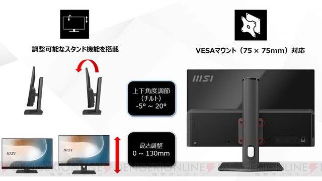 27インチ トップ オールインワン vesa規格