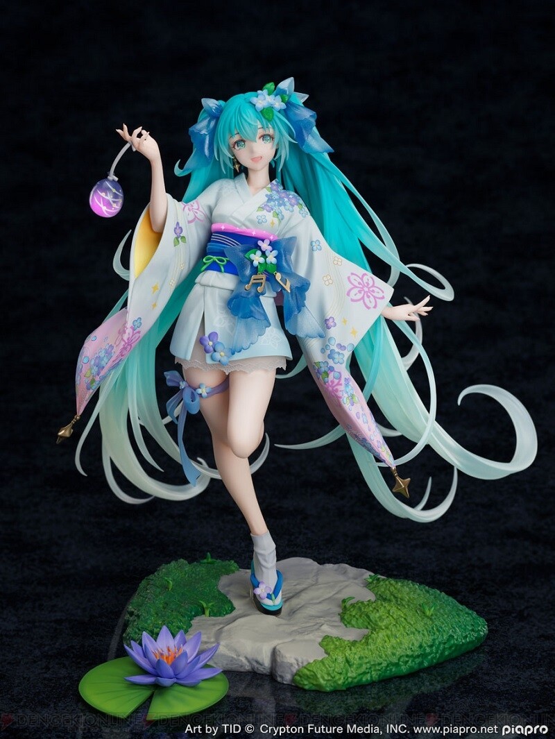 初音ミク新作フィギュアはアジサイモチーフの浴衣姿が涼しげで良い