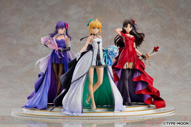 Fate/stay night』セイバー、凛、桜がドレス姿でフィギュア化！ - 電撃