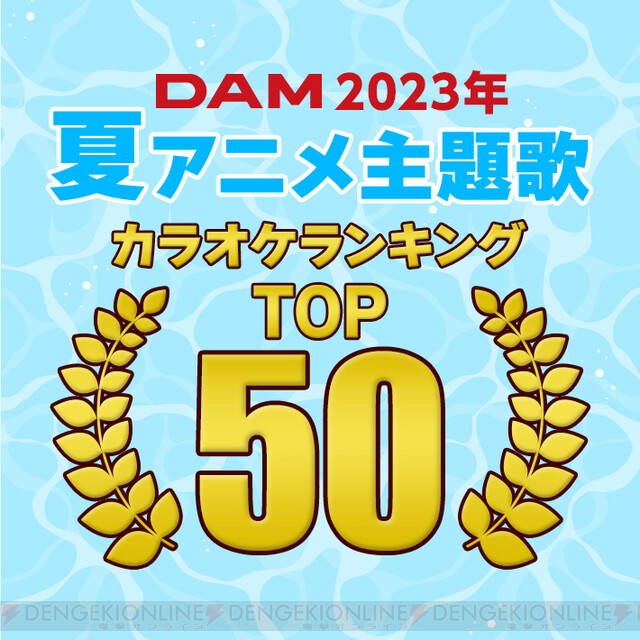 2023年夏アニメ主題歌カラオケランキング50であるアニメのOP＆EDが1位