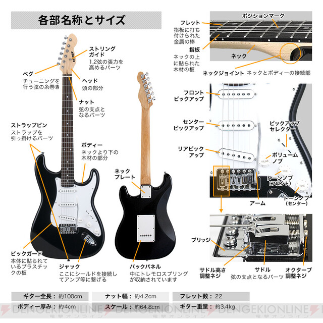 初心者向けのエレキギター入門用『SELDER ST-16 リミテッドセット』が